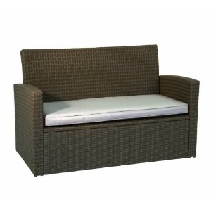 Loungesofa, Greenmotion, 2-Sitzer, Kunststoffgeflecht,inkl. Sitzpolster , grau